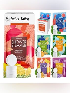 Lather Valley Aromatherapy Shower Steamers - 24 Pack Shower Bombs with 6 Scents